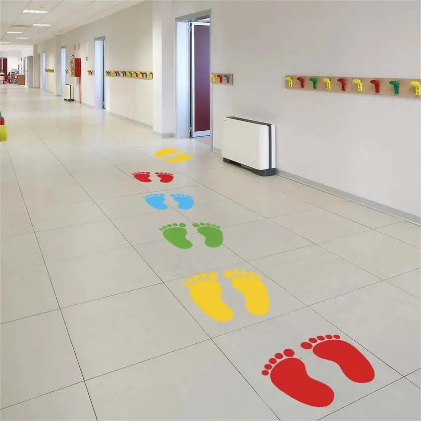Custom Sensory Path floor decal removeable School Decoration sticker classroom kindergarten distancing vinyl PVC decals