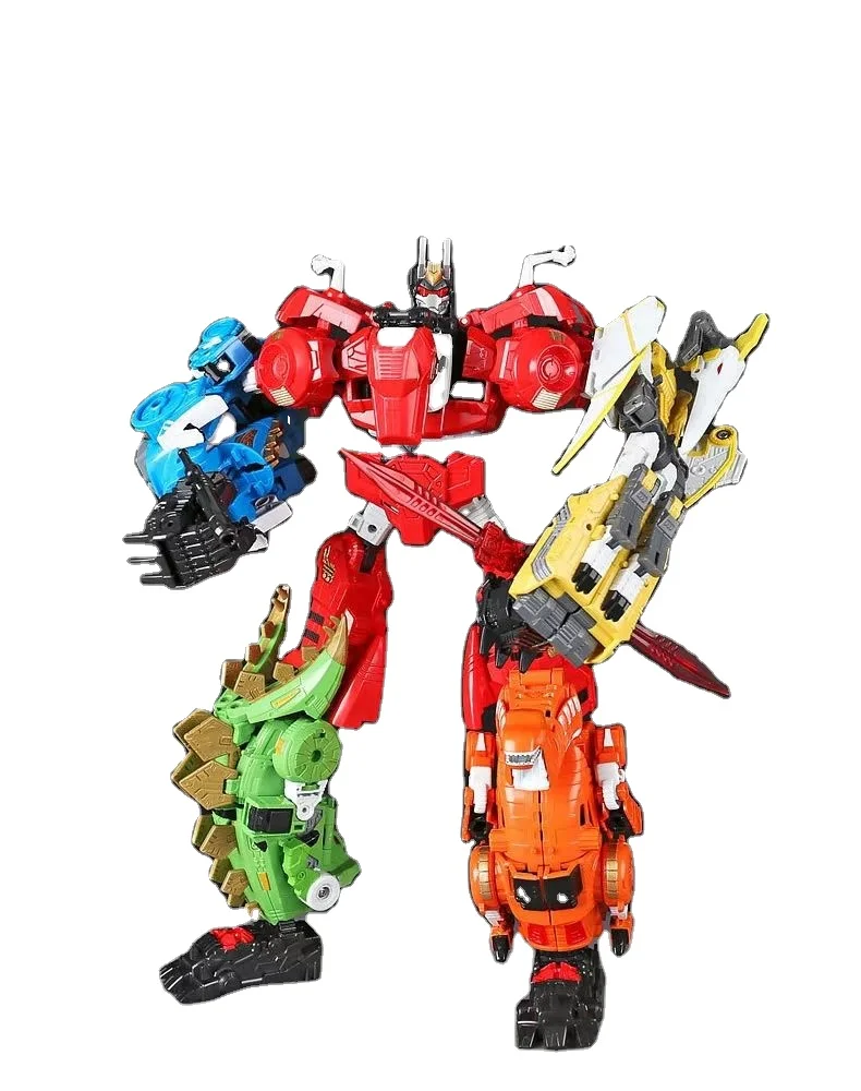 BMB Transformation Volcanicus G1 dinobot Dinosaur Alloy Oversize 6IN1 Dinosaur Action Figure Robot Toys