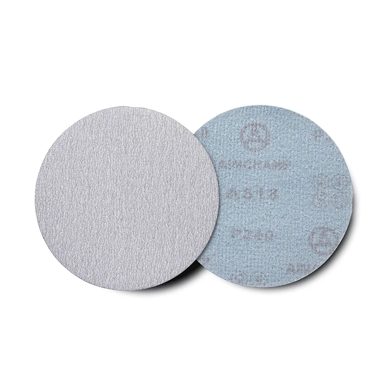 5 inch no holes white Sandpaper flocking disc sandpaper Manufacturer Direct sanding paper