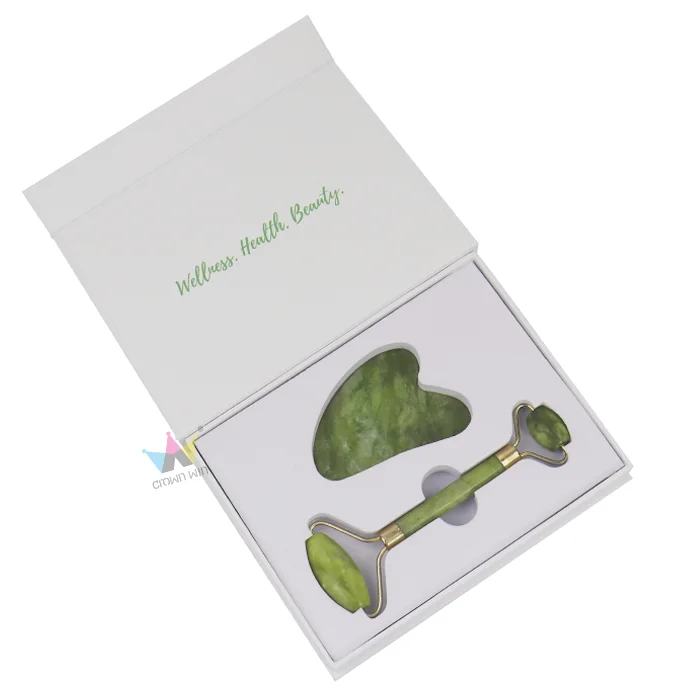 2021 Hot Selling White Magnetic Gift Box Rigid Magnetic Closure Gift Box For Jade Roller Luxury Magnetic Boxes Packaging