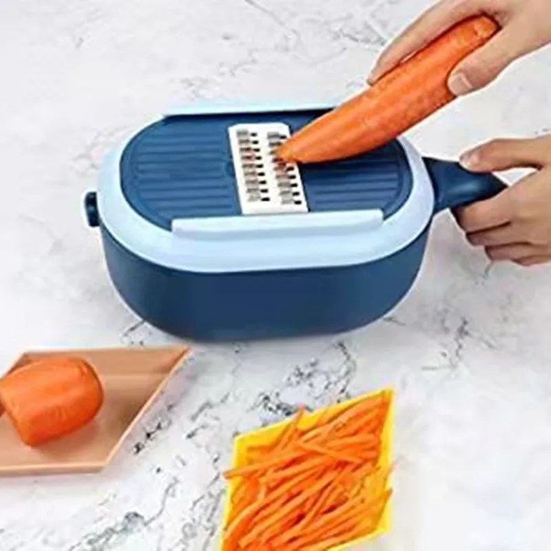 11 in 1 Multifunctional Vegetable Slicer Household Potato Chip Peeler Radish Grater Kitchen Tool Fruit Cutter Basket Accessories