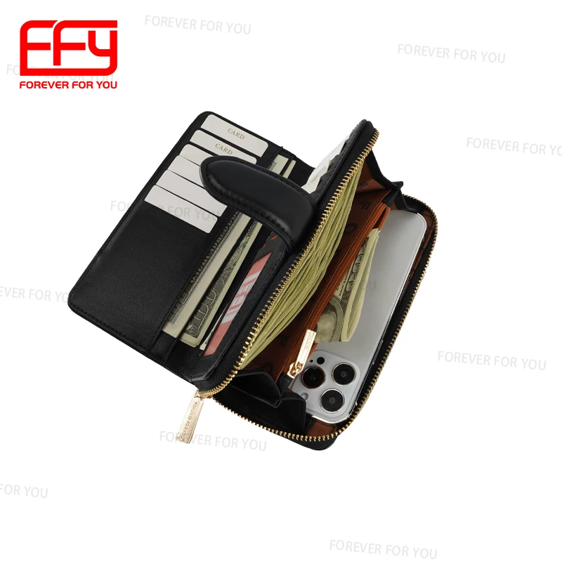 Europe Style Customization Women Long Wallet Clutch Zipper Wallet Lady Purses