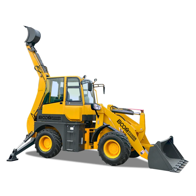 Best price BOOMPOWER backhoe loader retroexcavadora with 6 in 1 bucket