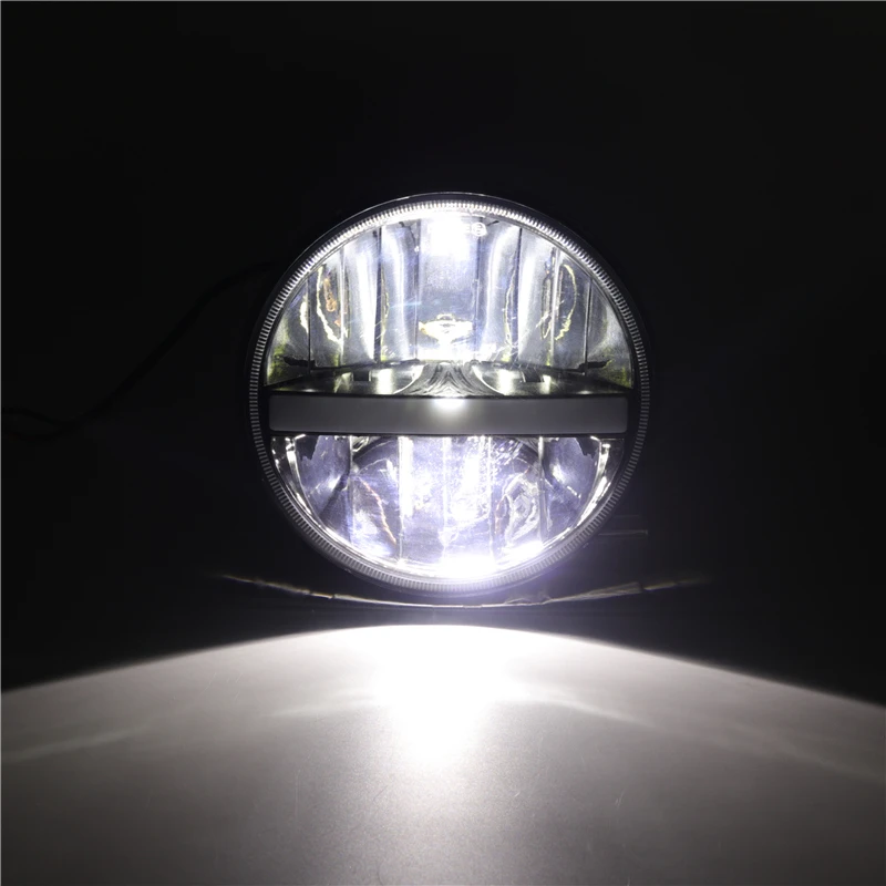 Round 7inch h4 amber turn light headlamp DRL led headlight for Jeep land rover defender off road