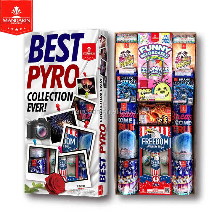 Mandarin USA PARTY family fireworks packs box pyrotechnics assortments packs fireworks happy boom