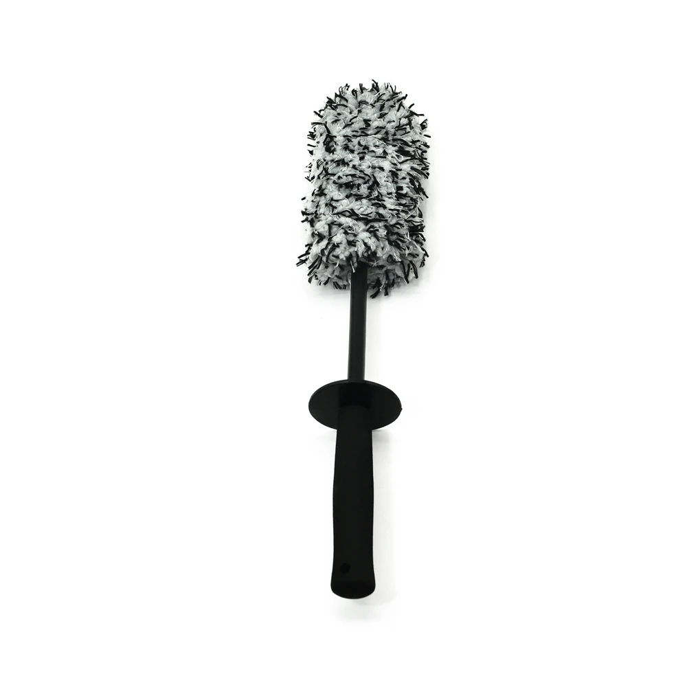 Car Care Flat Microfiber Wheel Brush Hub Cleaning Brush with Interchangeable Covers