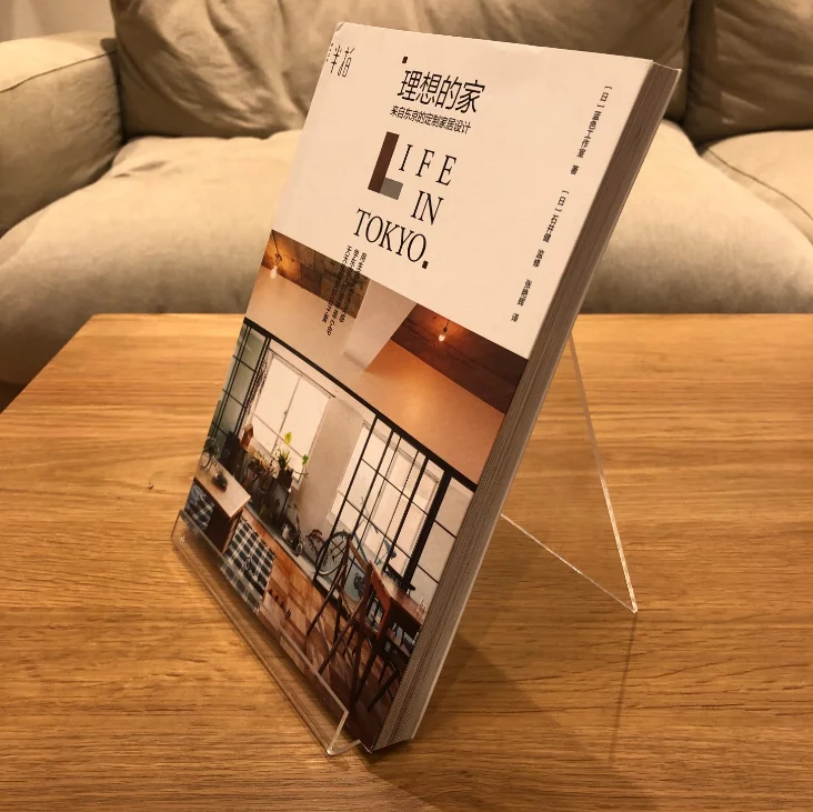 Acrylic bookshelf transparent bookstore picture book holder a5 album book display rack book display stand