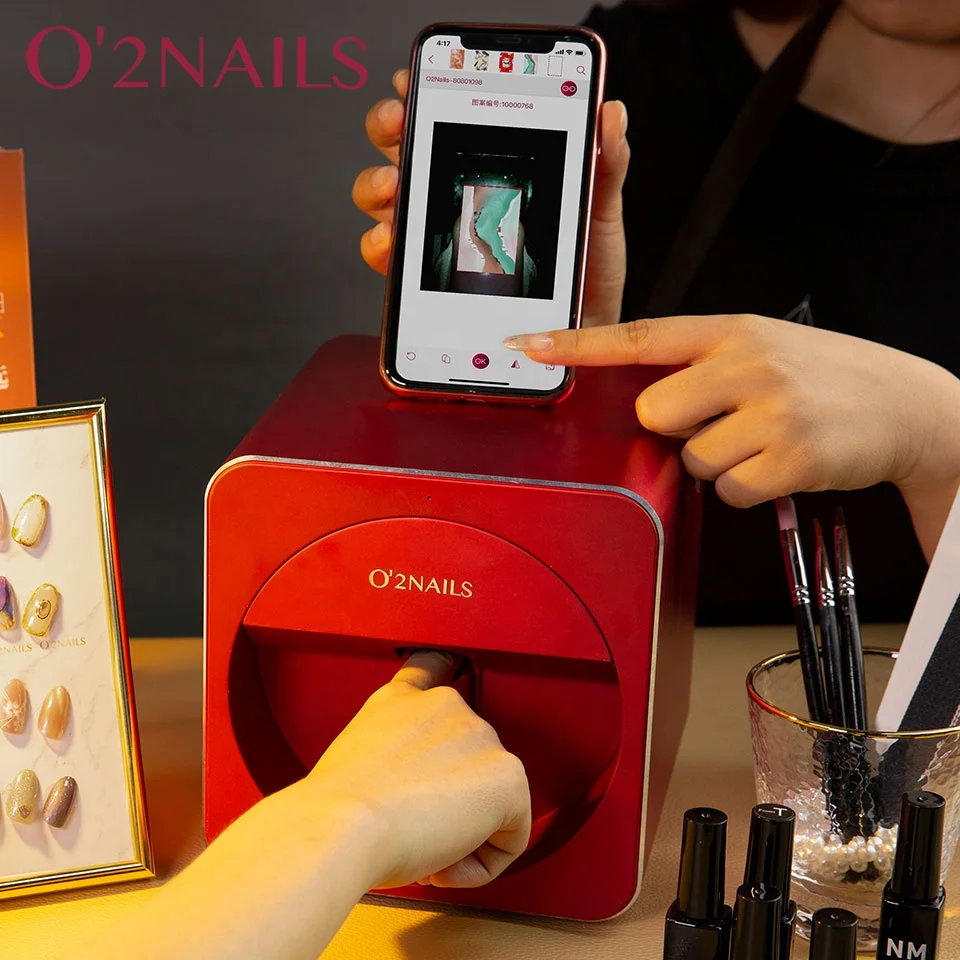 O2NAILS Innovation Digital Mobile Nail Printer X11 Finger Nail Printer for Commercial Use