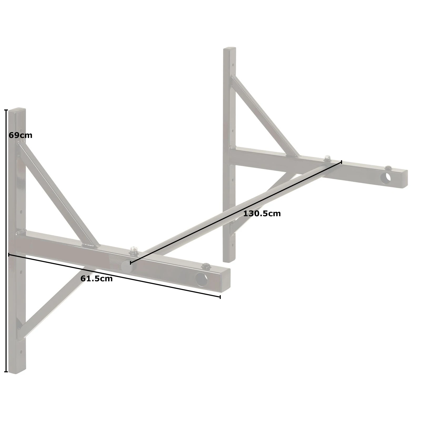 Gym Fitness Equipment Wall Mounted Bars Chin Up Rack Pull Up Bar
