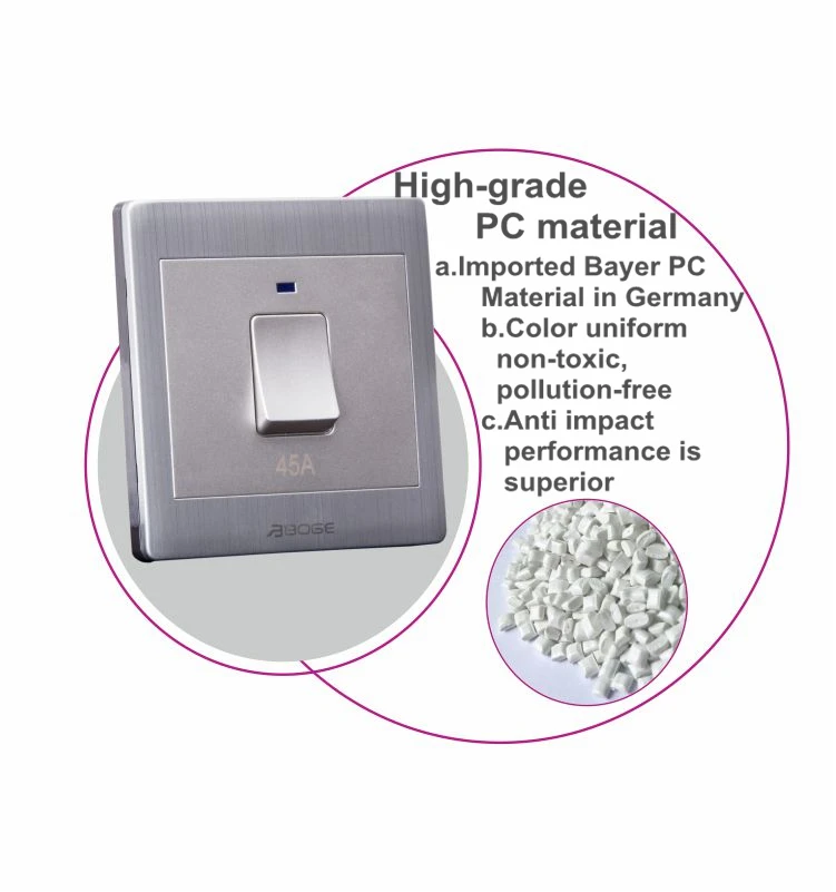 BOGE 45A Automatic Safety Breaker Wall high quality Switches for Hotel and Home Water Heater Air Conditioning