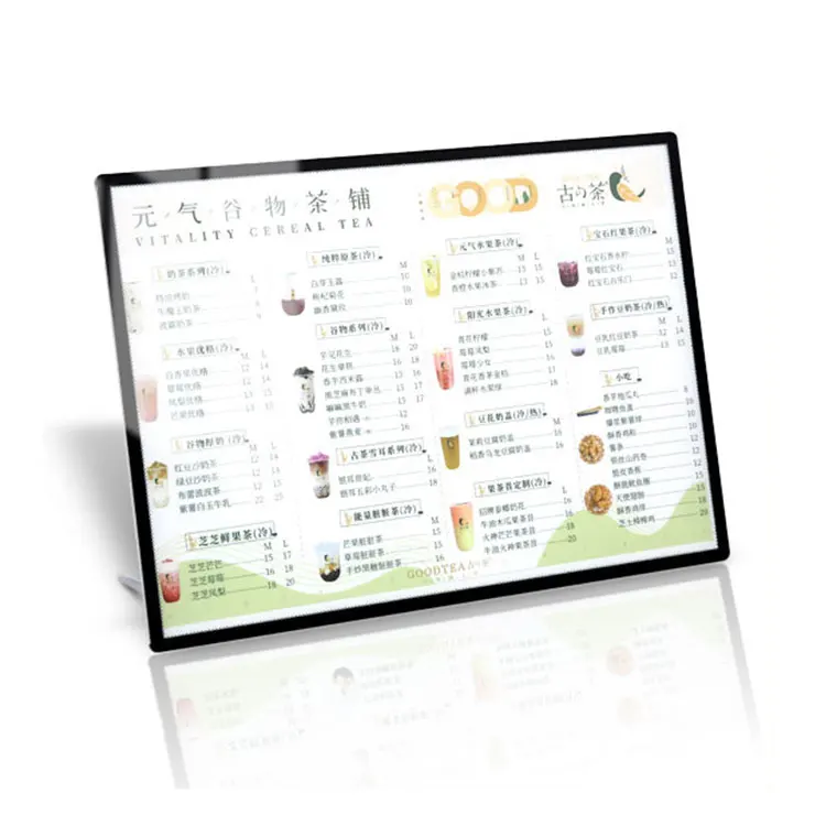A1-A4 Ultra-Slim Crystal LED Light Box Picture Snap Frame Custom Shape Advertising Light Boxes Illuminated Super Thin Box