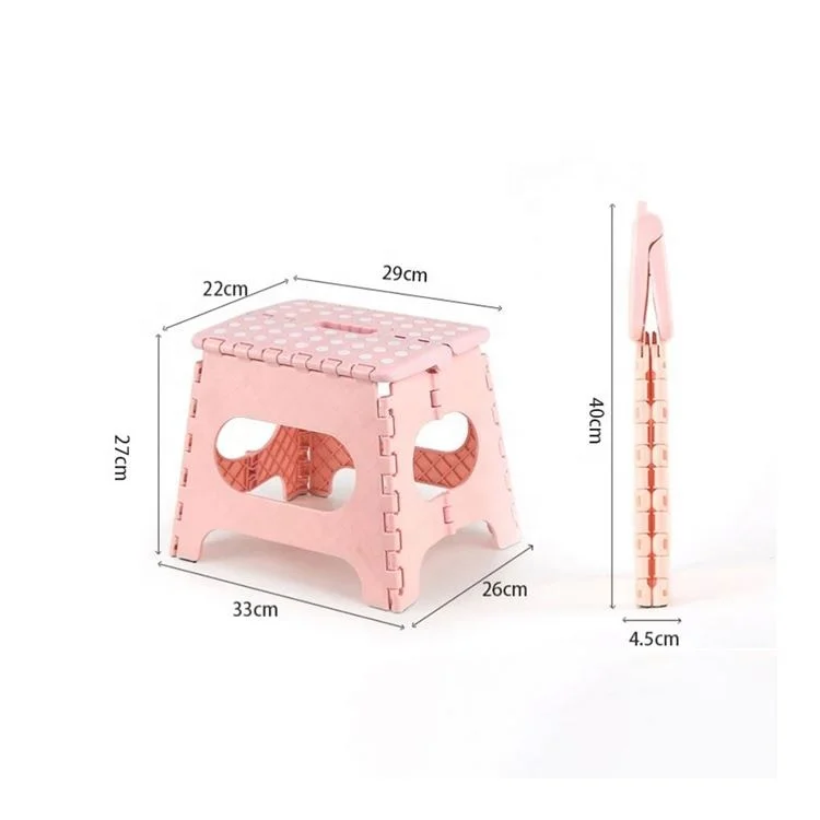 Ladder Folding Step Stool Plastic Folding Stool Great for Kitchen Bathroom Kids or Adults