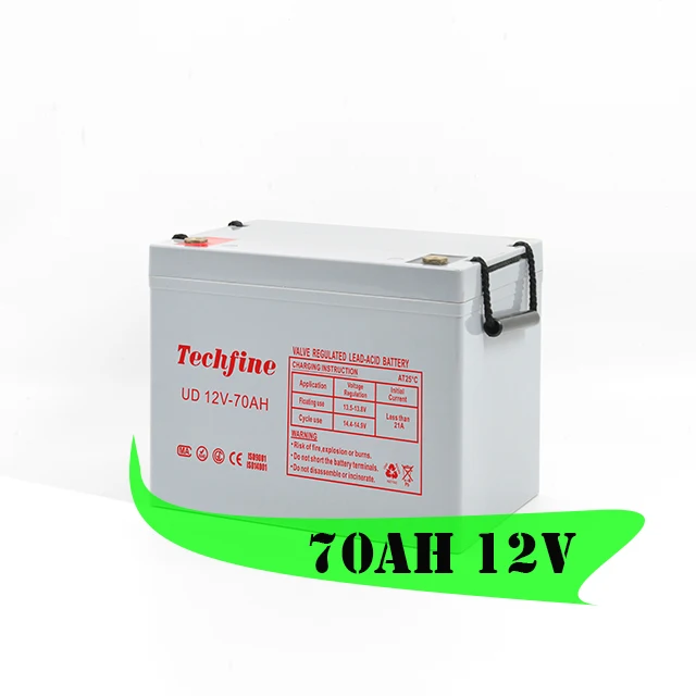 Гелевая Солнечная Батарея Vrla с длительным сроком службы, перезаряжаемая медная клемма для хранения 12 в 70 Ач, черная, красная, белая, AGM