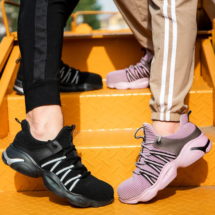 Labor Protection Safety Boots Functional Shoes Comfy Steel Toe Non Slip Shoe Protection Women Safety Shoes Steel Tip