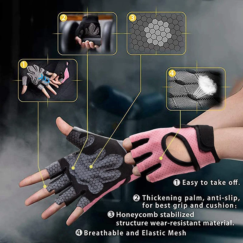 Savior Women and Men Powerlifting Fingerless Gym Exercise Gloves Breathable Sports Gym Gloves For Fitness Weightlifting