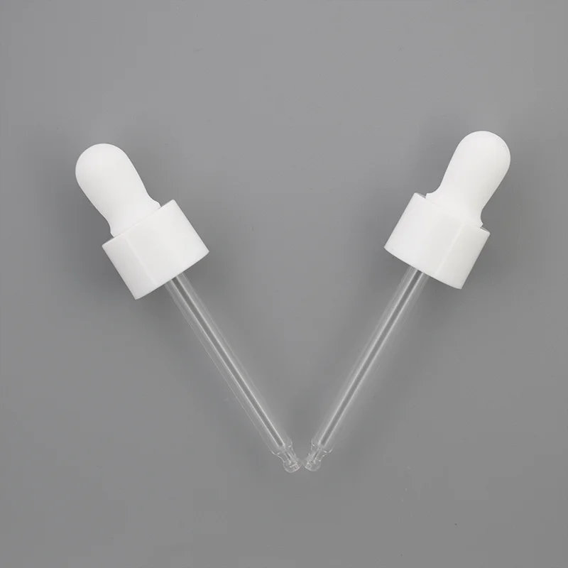 Luxury  20/410 dropper cap with silicone teat glass dropper for essential oil bottle