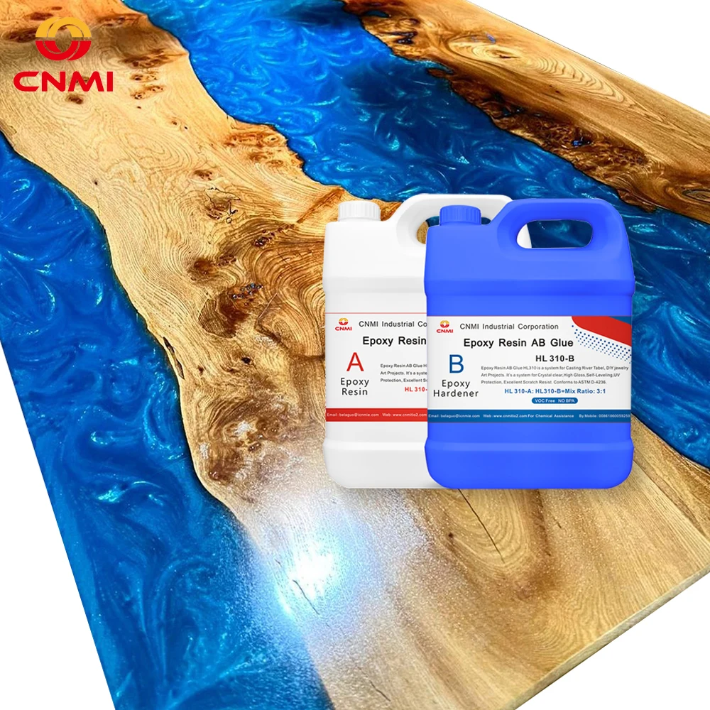 CNMI Epoxy Resin  Deep Pour Casting 2-4cm HL210 Epoxy Resin Kit Crystal Clear Liquid Glass Food Grade Clear for River Table