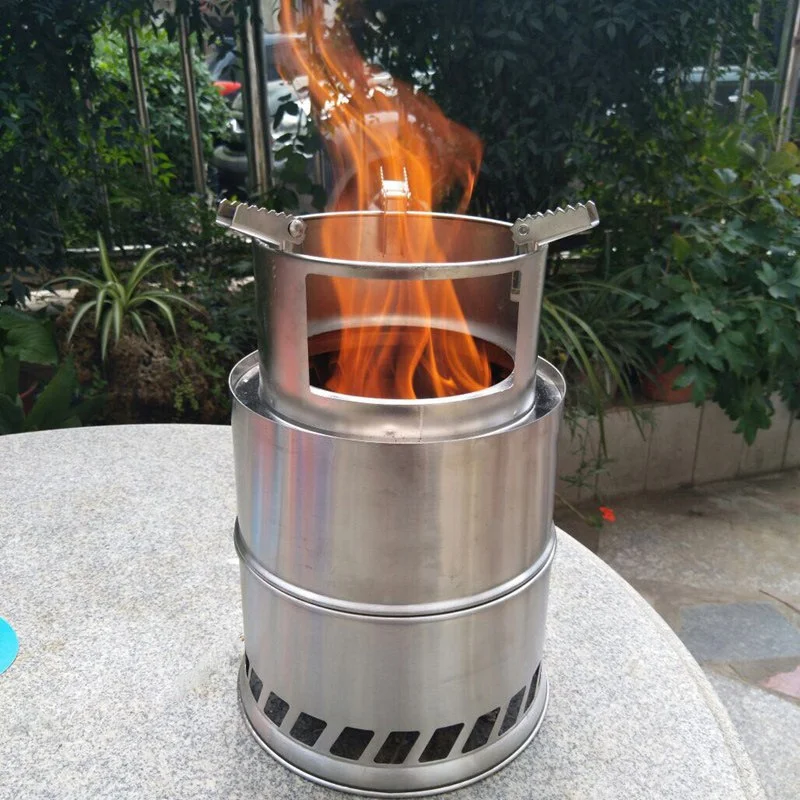 Polar Everest Fire Pit Camping Stove Smokeless Outdoor Garden Portable Assembled Table Top Wood Burning Alcohol Gas Stove