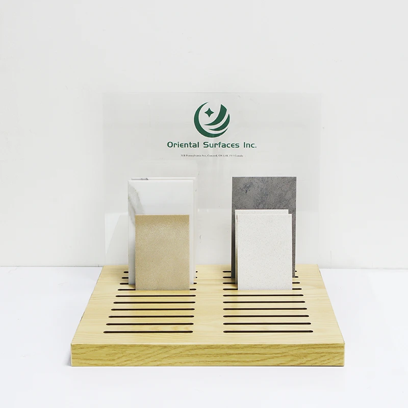 Desktop Stone Sample Metal Display Rack Countertop Display  Stand