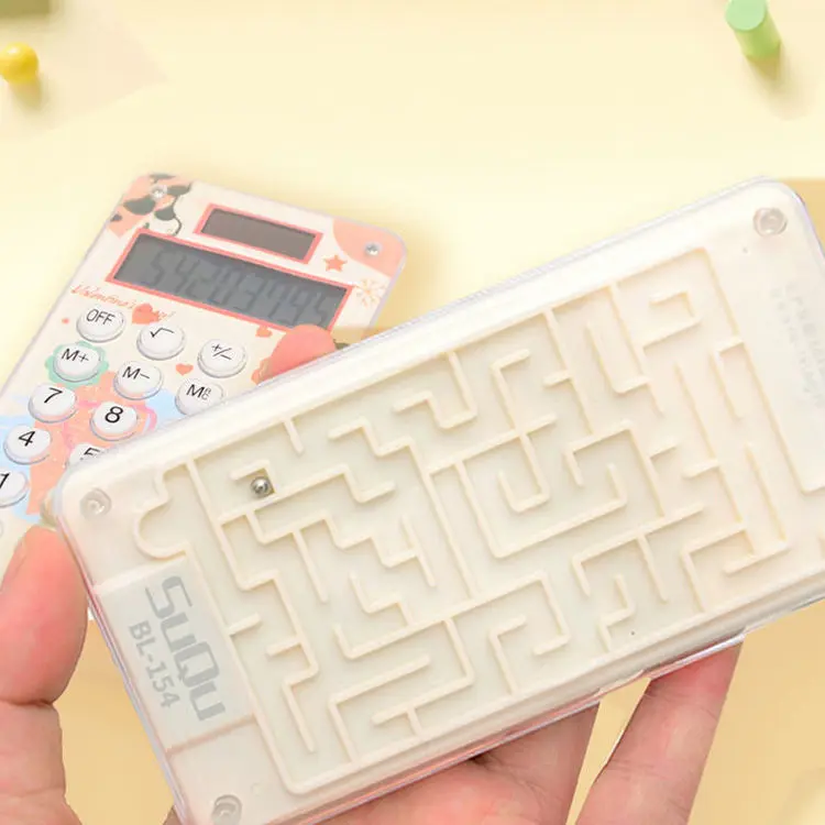 For student office use Promotional eco friendly mini Ultra thin pocket calculator digits touch transparent solar calculator