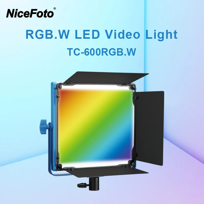 Nicefoto TC-600RGB.W 50W RGB and Bi-color light LED Video Lighting dimmable rgb led stage lighting
