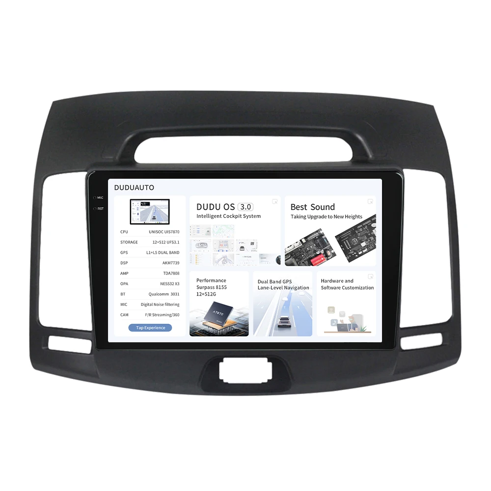 Mekede DUDUAUTO новейший android 2K экран 2000*1200 магнитола для Hyundai Elantra 2006-2011 поддержка DVR задняя камера