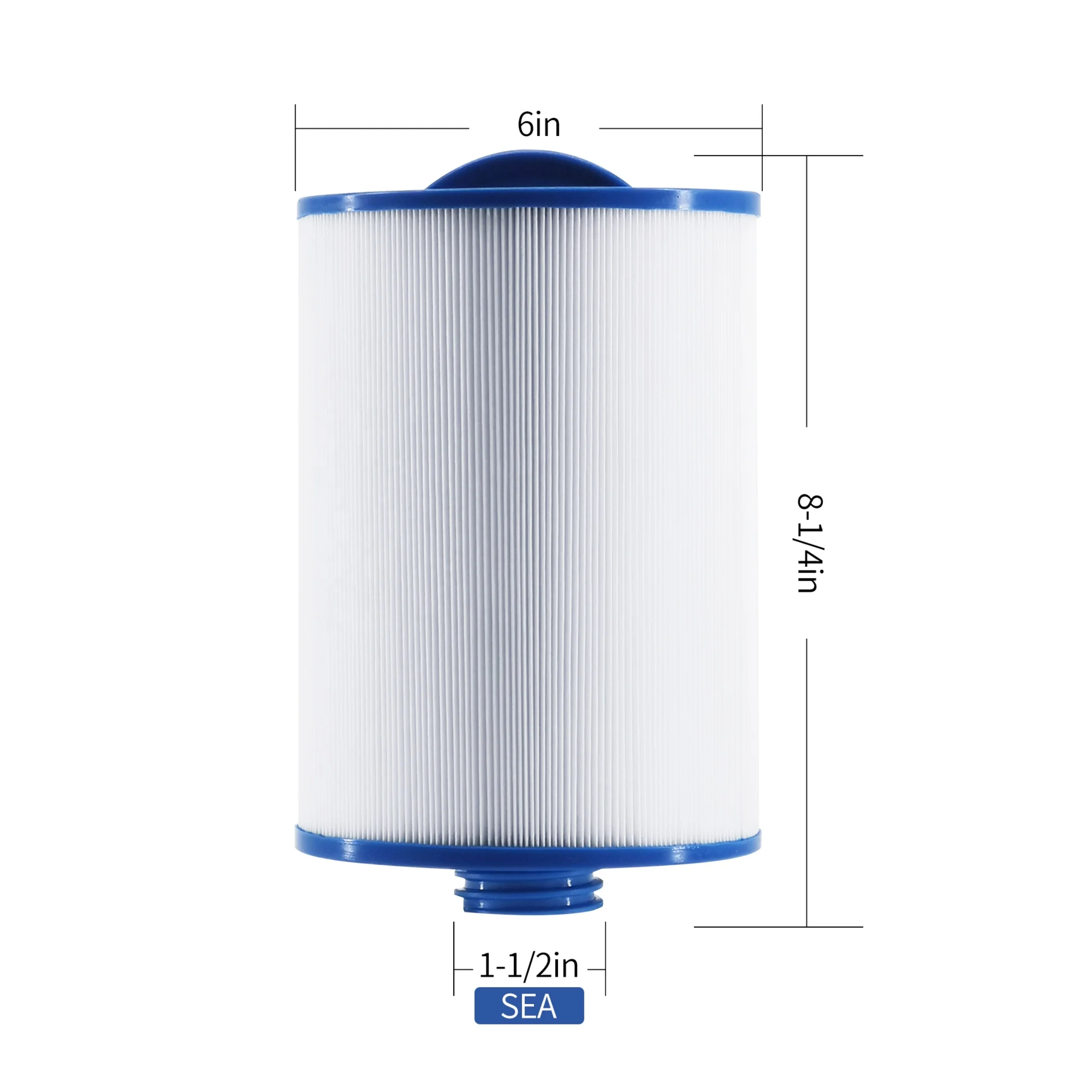 Cryspool CP-06008 Replacement Reemay Unicel 6CH-940,Filbur FC-0359 , Pleatco PWW50P3(Coarse Thread) Spa Filter Cartridge