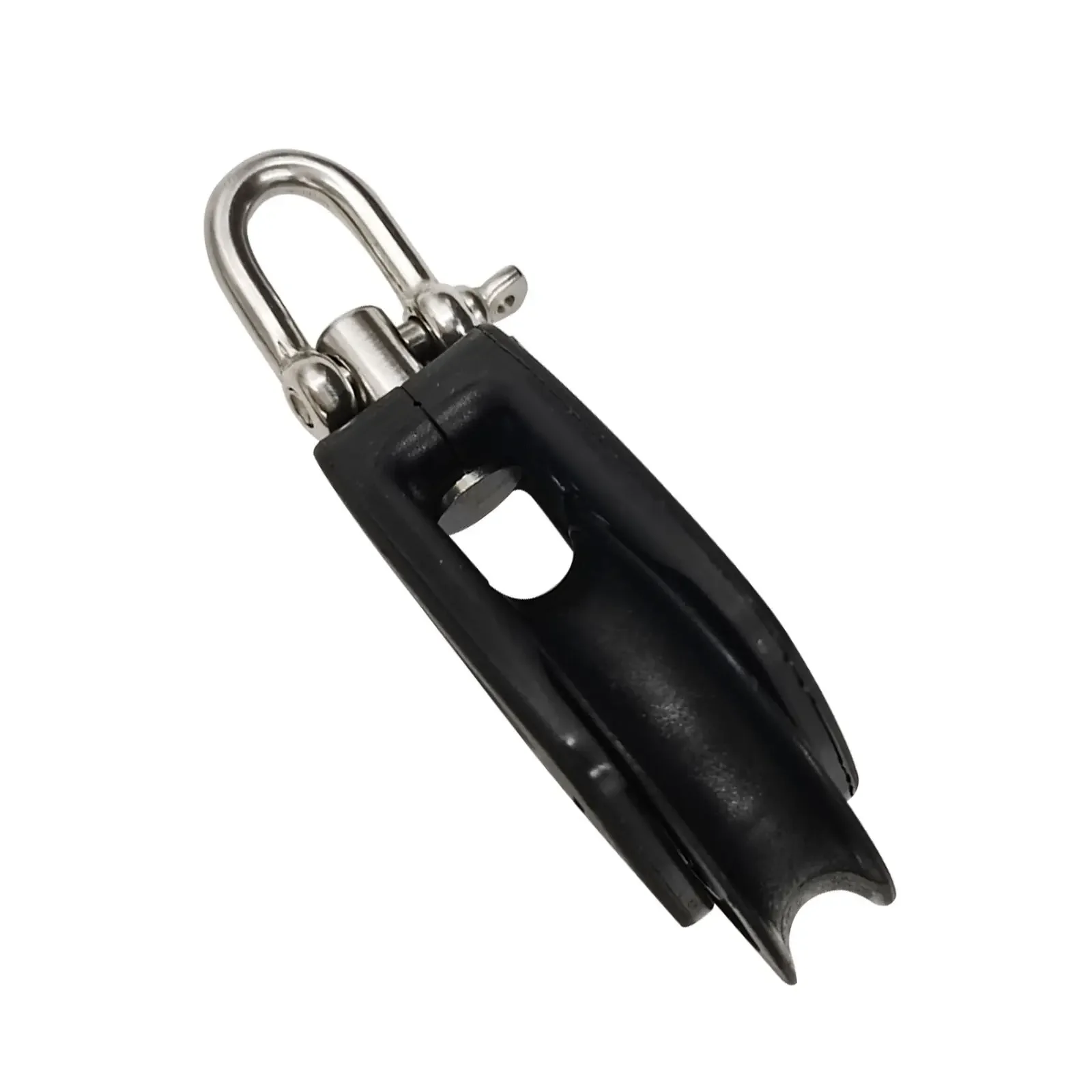 Durable Black 304 Stainless Steel and Nylon Plastic Swivel Pulley  Heavy-Duty Design for Smooth Operations