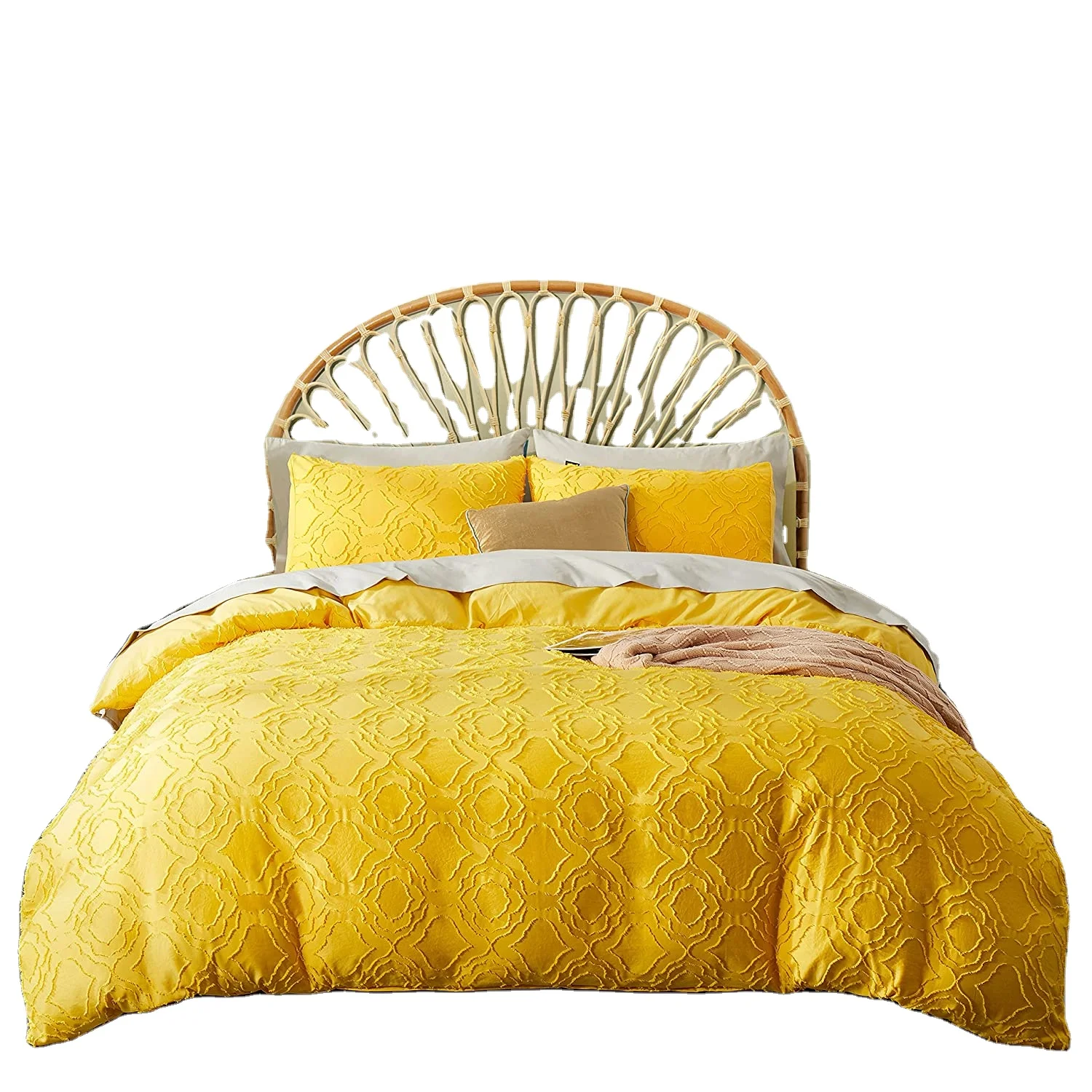 Bed King Size Solid Color Bedding Set Duvet Cover Queen Duvet Cover Set Tufted Three Pieces Duvet Cover Set (1600469400362)
