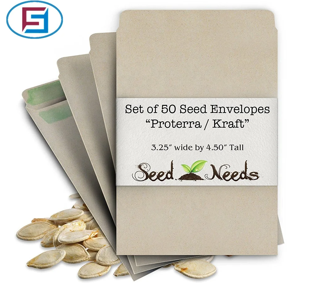 High Quality Seed Package Kraft Paper Bags Mini Coin Packets Envelopes for Home and Garden Use