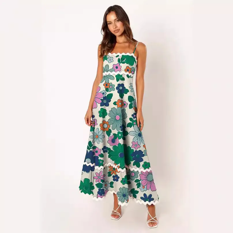 Womens Vintage Cocktail Dresses Halter Neck Top Rockabilly Clothing Polka Dot Skirt Retro Clothes Party Dress