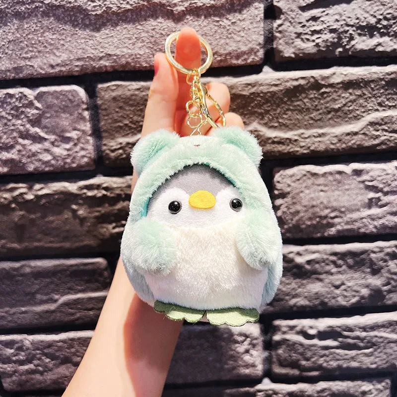 Mini Plush Penguin Pendant Keychain Doll Hanging Ornaments Wholesale School Bag Small Doll plush keychains toys