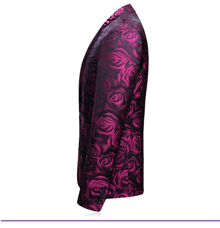 Wholesale men suit 3 pieces slim fit floral printing men wedding suits party suit for men