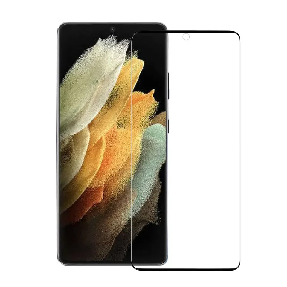 Fingerprint Support Curved Glass For Samsung Galaxy S21 S22 S23 Ultra 5G HD Clear Scratch Screen Protector