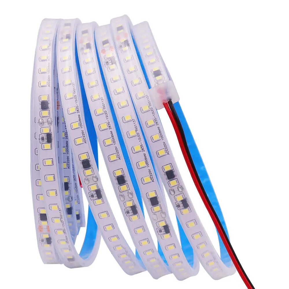 220V 2825 LED strip light 120LEDs/m with IC IP67 Outdoor Waterproof LED Tape smd light 2835 led strip