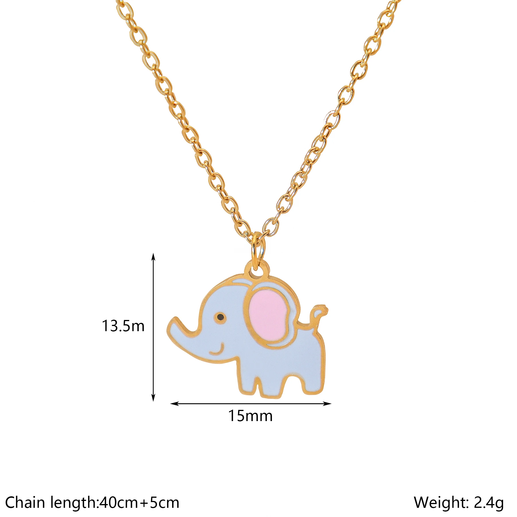 Explosive elephant necklace cute children fashion enamel friendship girl pendant necklace