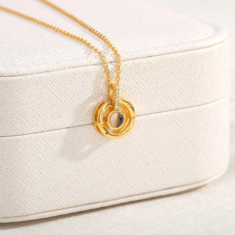 Розовое золото серебро 100 языков я люблю тебя проекция кулон чокер ожерелье для памяти романтической любви