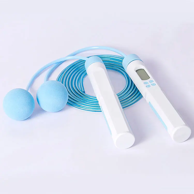 Can be customized guests logo one rope dual-use straight insertion cordless ball four keys weighted wire jump rope