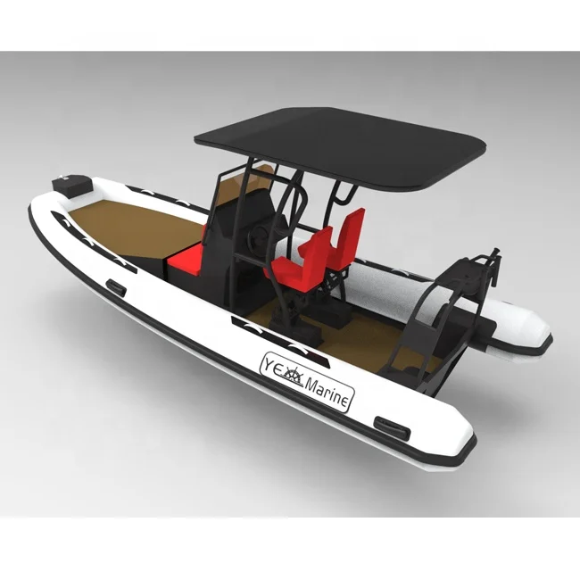 19ft CE Certificate Double Cabin Patrol Hypalon Aluminum Rib Inflatable Boat For Sale