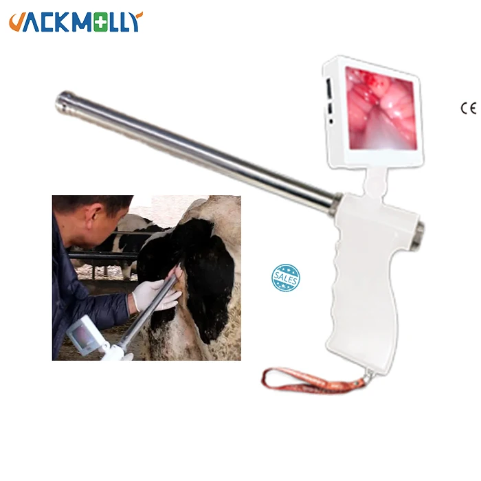 Veterinary Transcervical AI Dogs Artificial big Animal Insemination Gun With Camera