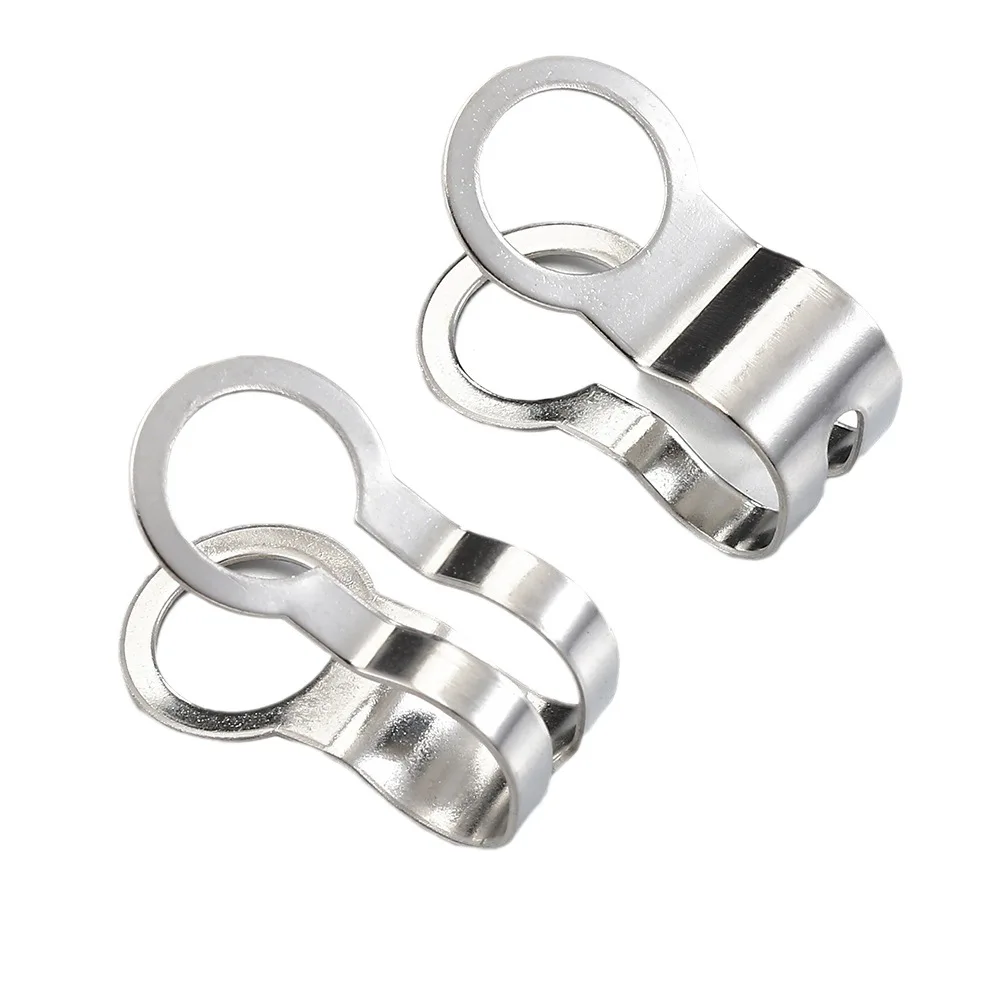 Stainless steel jewelry findings accessories China safety fold over bracelet clasp Ball Stopper chain Connectors Bead Tip Clasp
