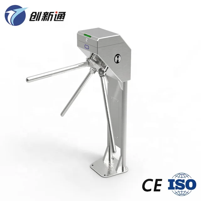
Fitness Gym Entrance Slim Tripod Turnstiles Biometric Facial and Button Control Security Turnstiles 