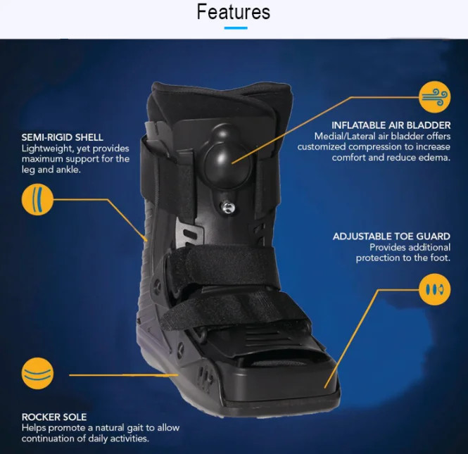 Gift New product for Ankle Foot Pain Recovery Sprained Stress Fracture Achilles Orthopedic walking Boot air boots