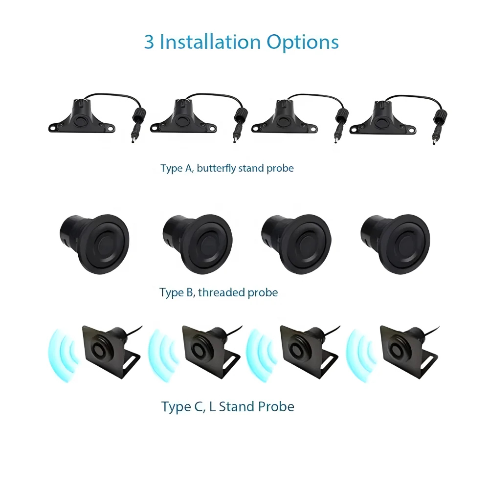 Manufacturer customized high quality waterproof 8 probe reversing radarparking sensor system for truck