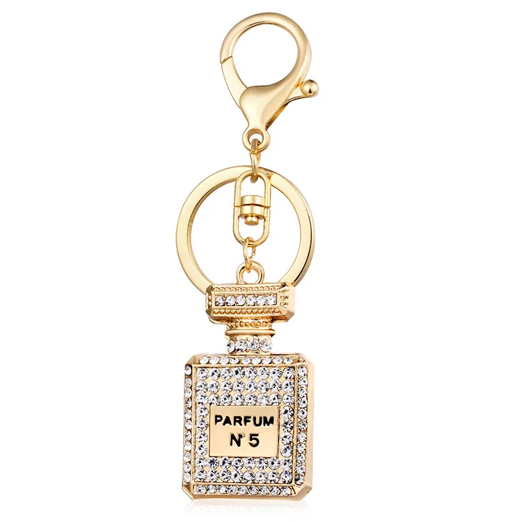 Wholesale Famous Brand Bling Diamond CC Key Chains Designer Coin Purse Metal Key Chain Luxury Catalogue