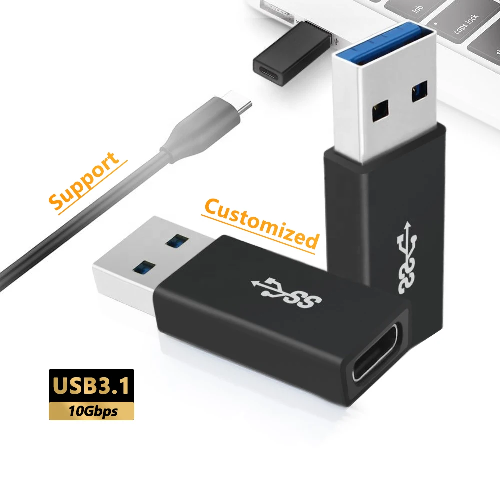 Wholesale 10Gbps USB Adapter Fast Data Transfer Type-C Female to USB A Male Converter Support OTG Charger Phone Cords
