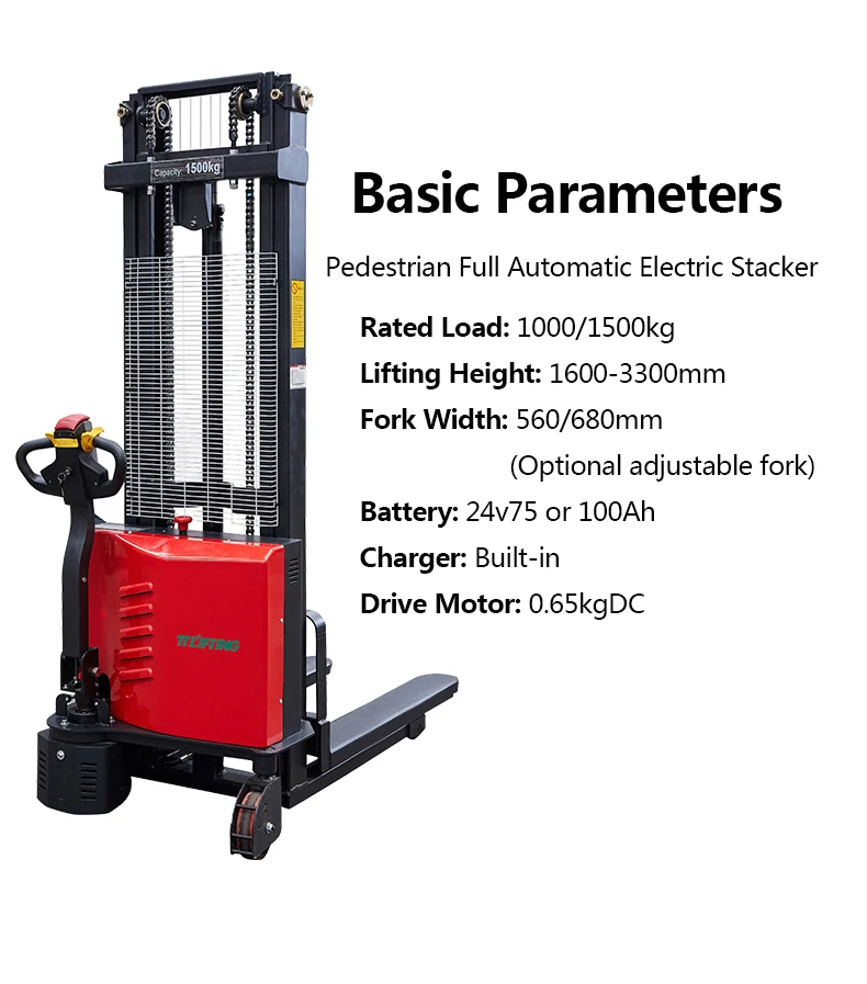 Self-loading Full Automatic Pallet Small Boom All Terrain Electric Stacker Forklift