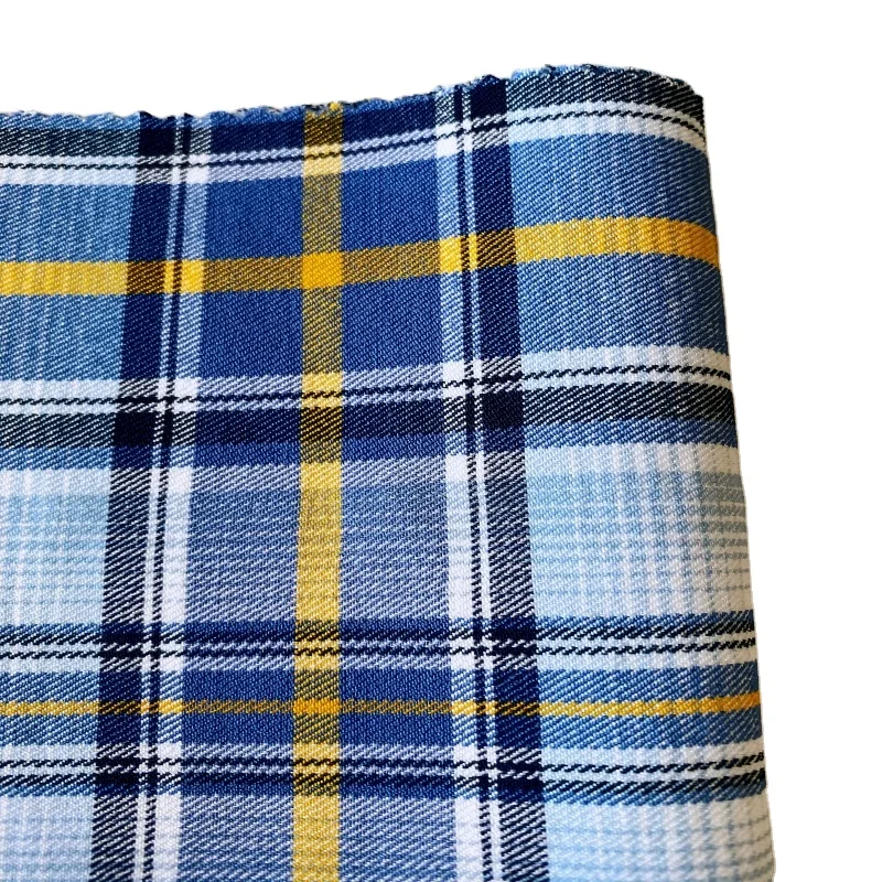 Sunplustex plaid polyester rayon spandex pants and leggings fabric New warp elastic fabric twill yarn dyeing machine check