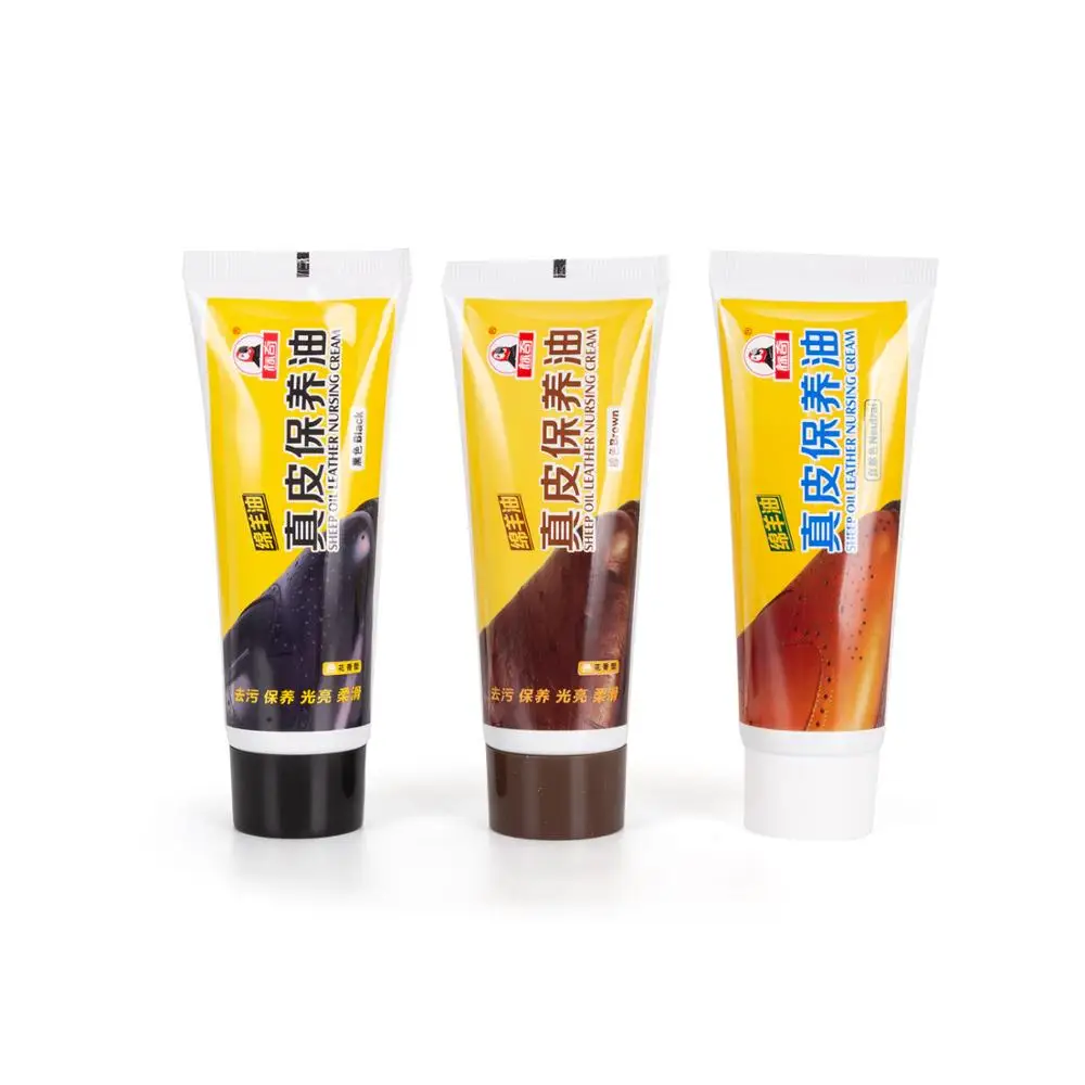 Creamy Leather Shine Popular Sheep Oil Factory Supply In China Biaoqi Brand Cream Paste High Quality Shoe Polish 60 Grams Tubes