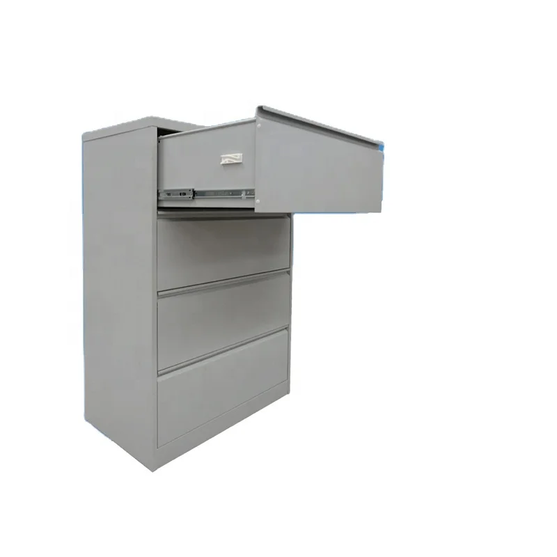 Knock Down Metal 4 Drawer Horizontal Filing Drawer Cabinets